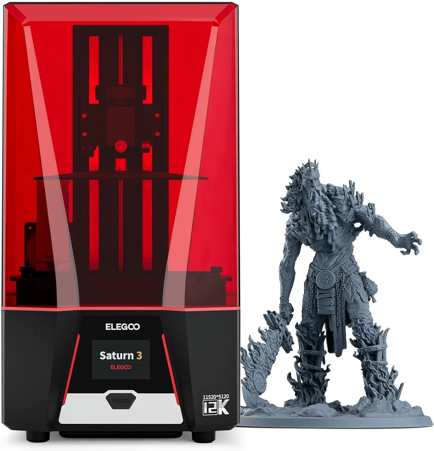 12K Monochrome Lcd Resin 3D Printer - Printer 3D Saturn 3 MSLA 12K