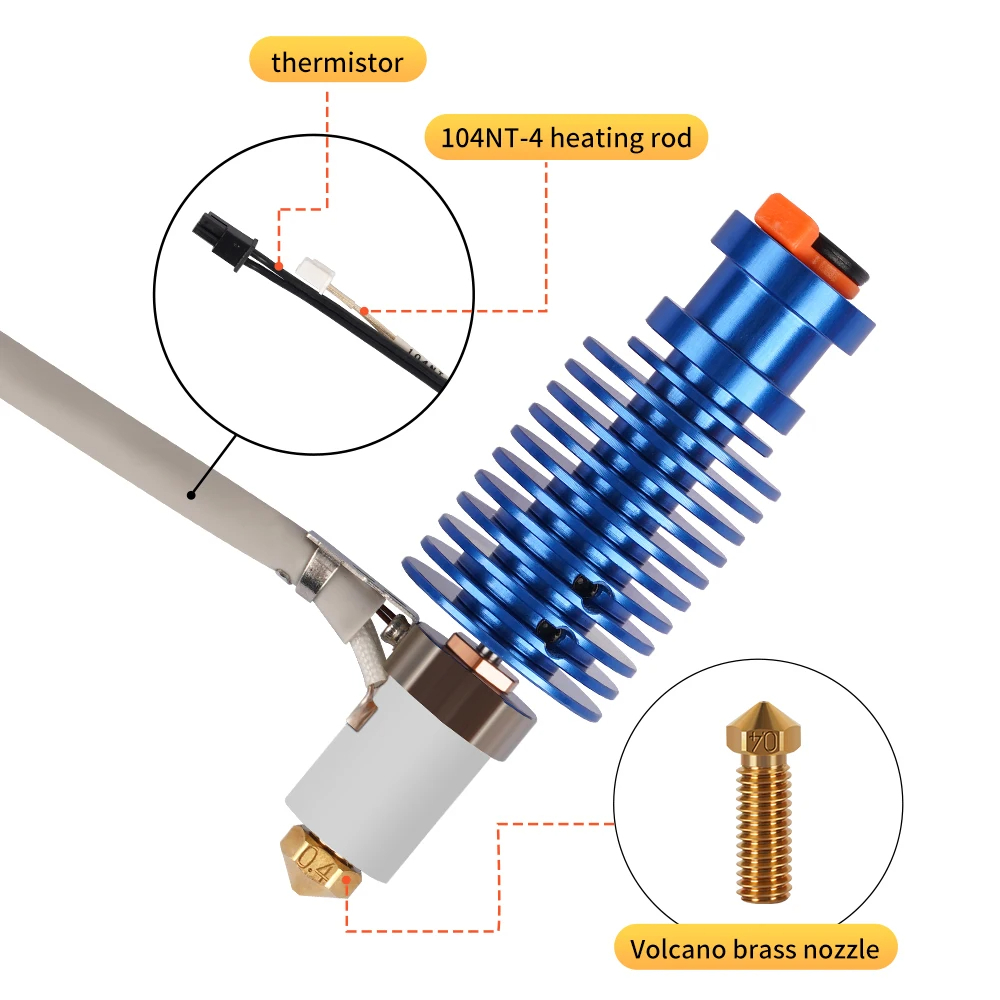 Corexy 3D Printer Kit - Kit Hotend Volcano 24V 60W untuk