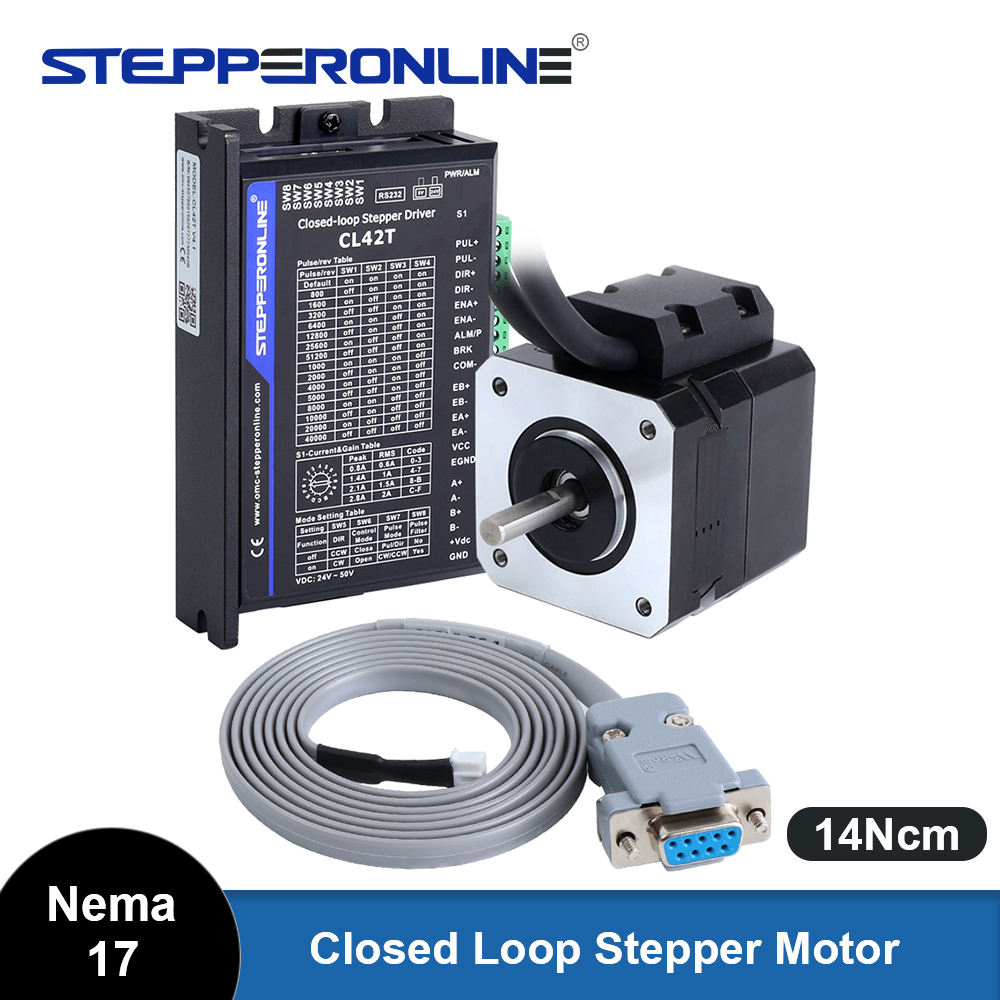 Closed Loop Stepper Motor Nema 17 - STEPPERONLINE Nema 17 Kit penggerak Motor