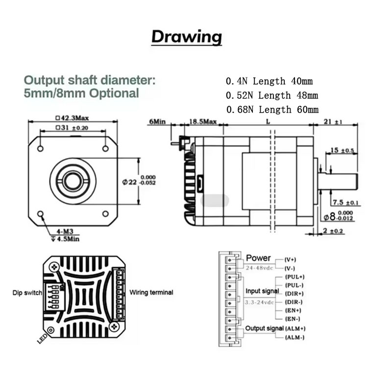 Nema17 Motor Stepper Loop Tert - Closed Loop Stepper Motor Nema 17 ulasan dan harga