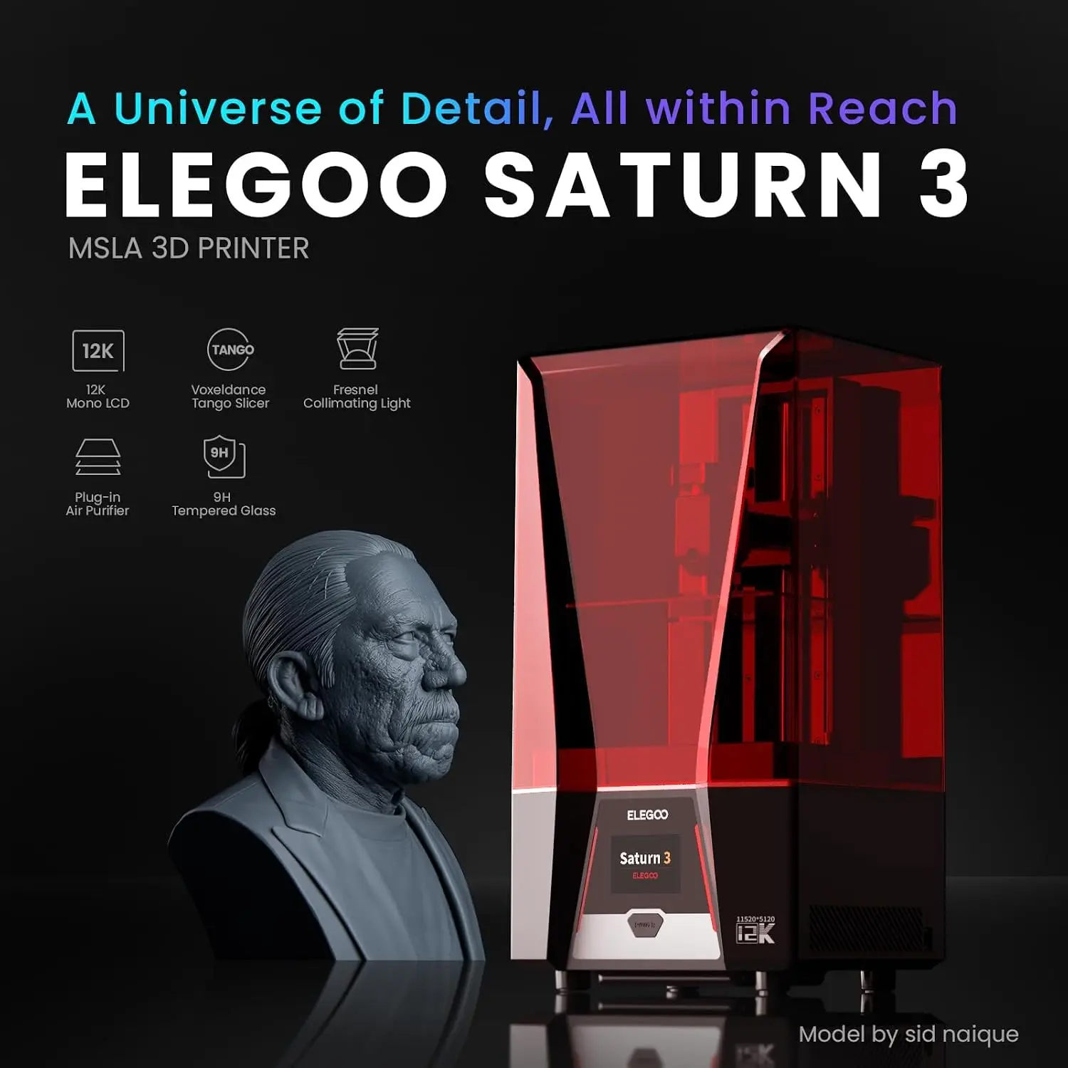 Printer 3D Saturn 3 MSLA 12K | - 12K Monochrome Lcd Resin 3D Printer ulasan dan harga
