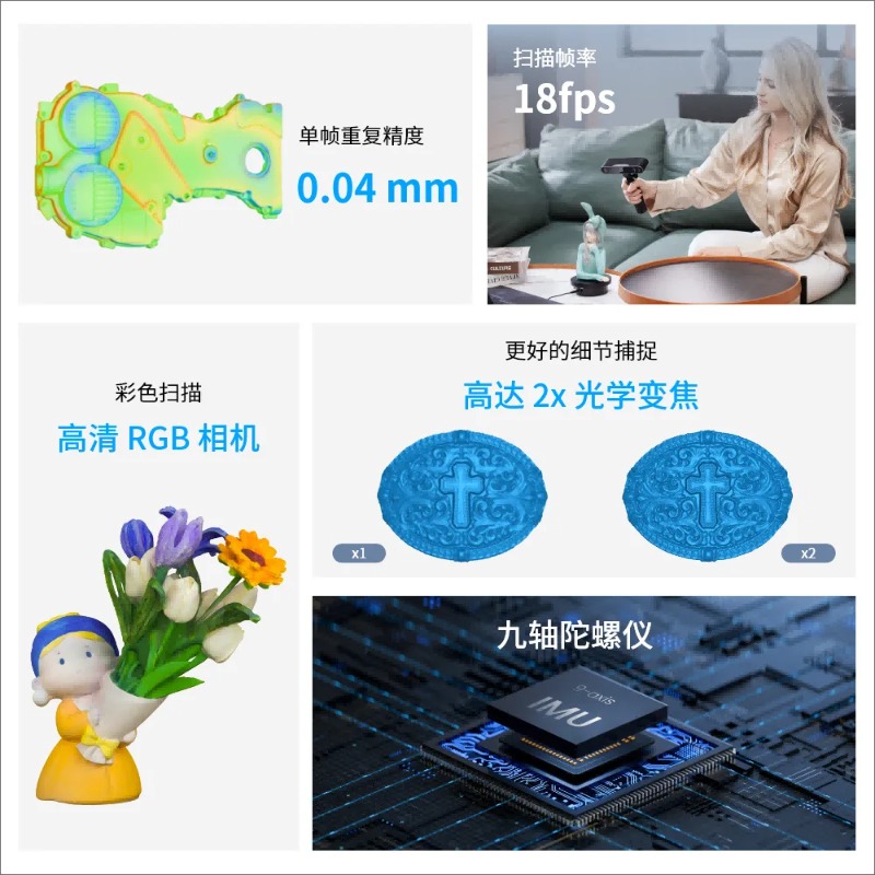 Pemindai 3D genggam portabel b - Handheld 3D Scanner High Precision ulasan dan harga